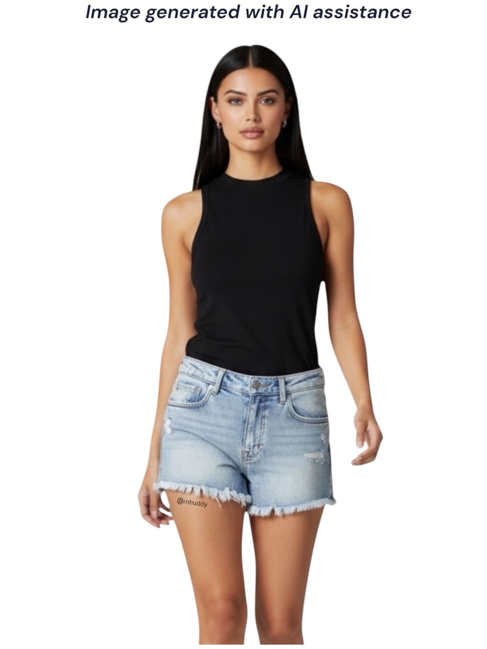 Willow & Root (Buckle) L acid washed stretch ultra high rise denim shorts